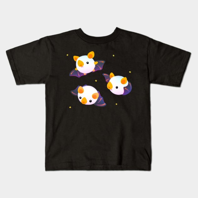 Flying mochi(Honduran white bat) Kids T-Shirt by pikaole